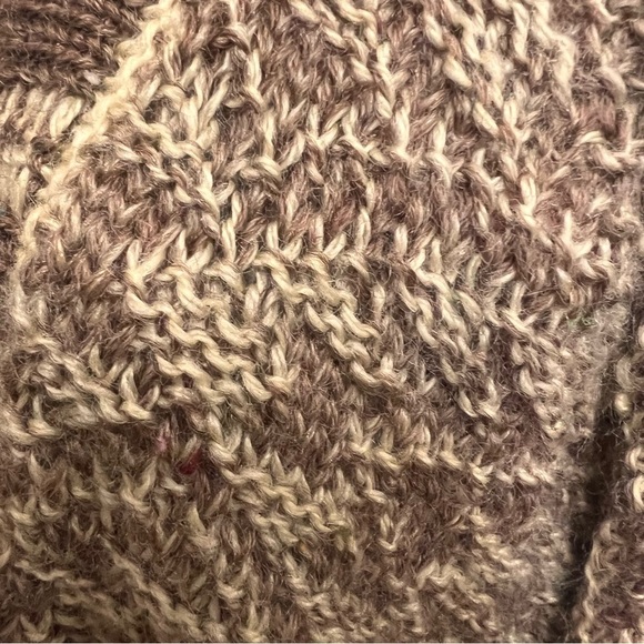 Vintage Nomadic Traders 100% wool cardigan sweater in brown and tan size small - Picture 5 of 9